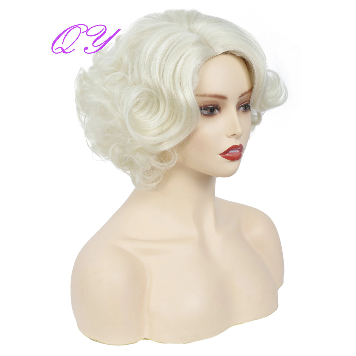 Cosplay Wigs Natural Wigs For Women Short Blonde Wave High Temperature Synthetic Fiber Daily Hair