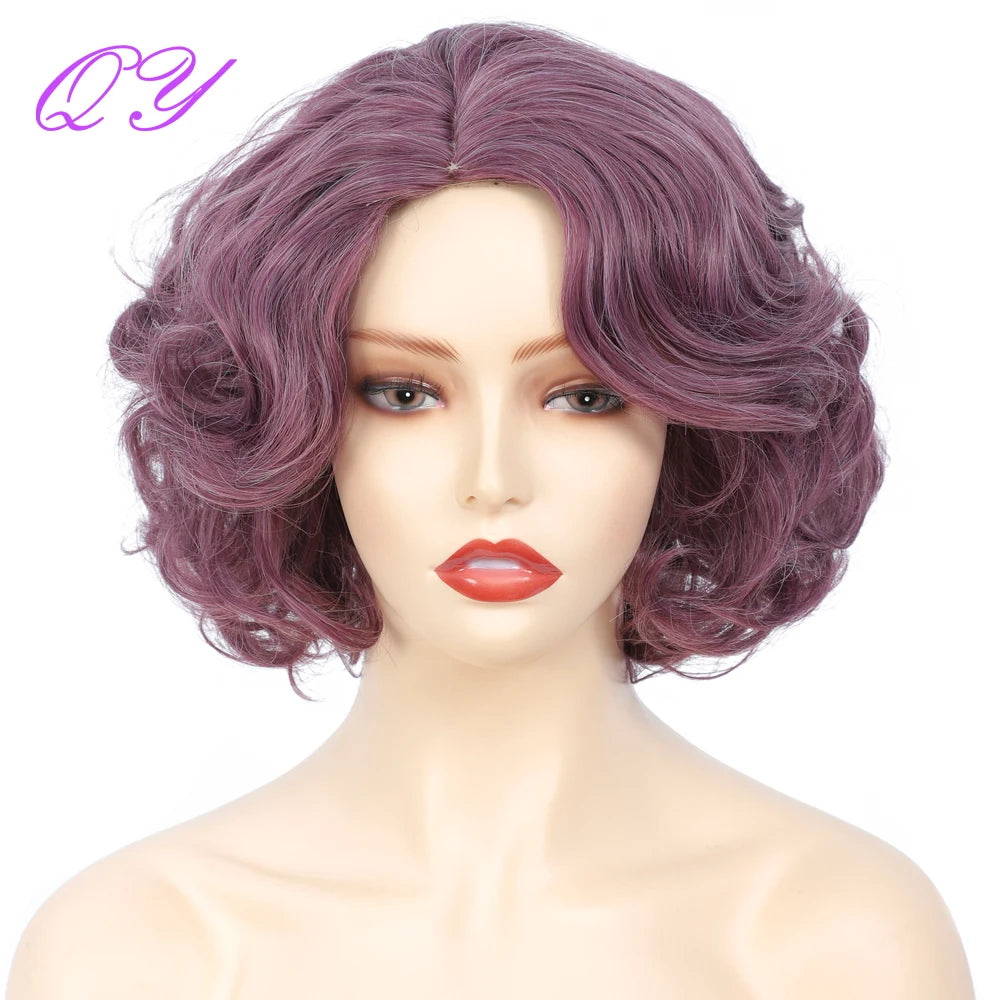 Cosplay Wigs Natural Wigs For Women Short Blonde Wave High Temperature Synthetic Fiber Daily Hair