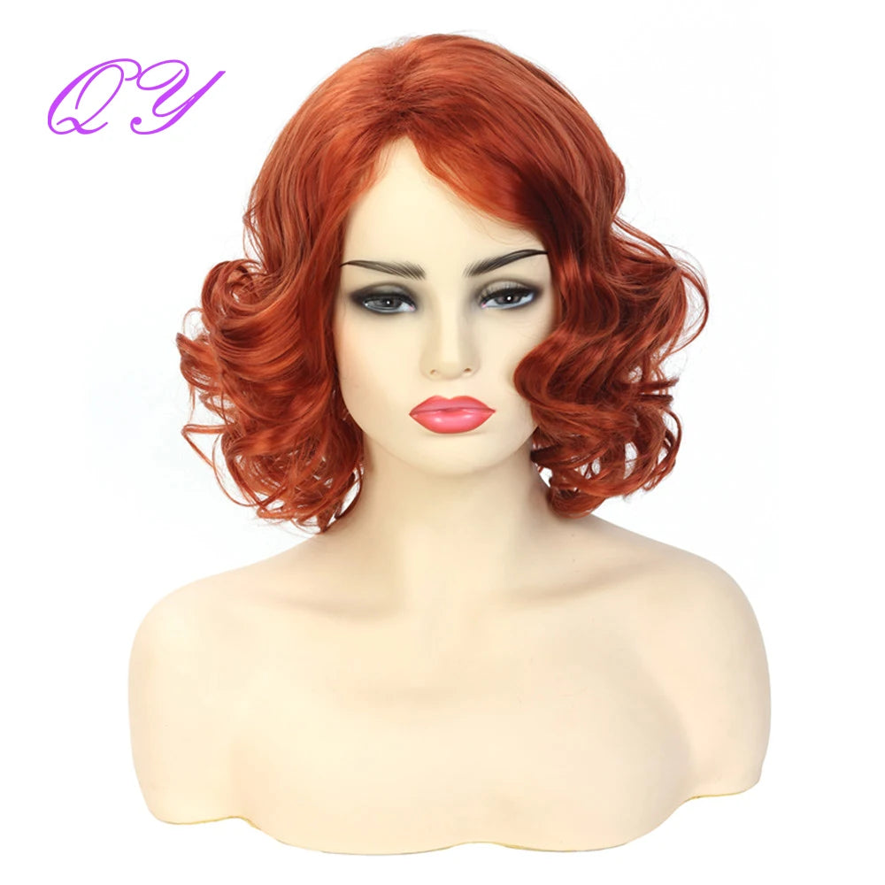 Cosplay Wigs Natural Wigs For Women Short Blonde Wave High Temperature Synthetic Fiber Daily Hair