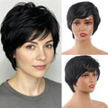 8 Inch Synthetic Black Wigs For Women Wig Natural Looking Heat Resistant Fiber Hair Daily Christmas Wedding Party Halloween