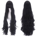 Synthetic Hair Wigs Cheap 100CM Long Pink Wig With Bangs Wavy Cosplay Wigs For Women Party Halloween Female Yellow Purple Black